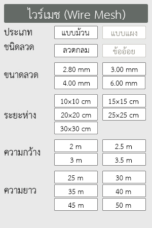 ไวร์เมชแบบม้วน-ลวดกลม